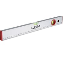 Уровень ЛОМ алюминиевый, 2 глазка, линейка, 400 мм 2964615
