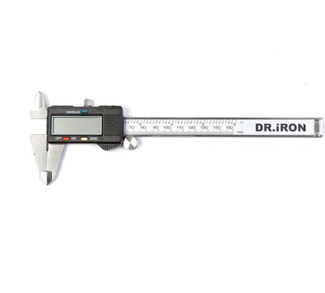 Электронный штангенциркуль Dr. IRON 150 мм нерж. сталь в пенале DR6003