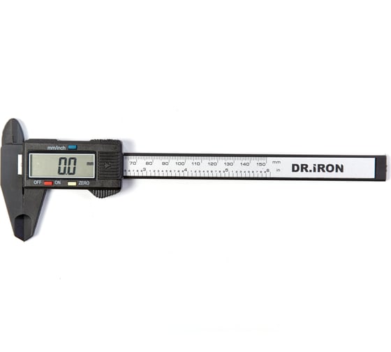 Электронный штангенциркуль Dr. IRON 150 мм Карбон, блистер DR6001 1