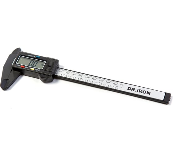 Электронный штангенциркуль Dr. IRON 150 мм Карбон, блистер DR6001