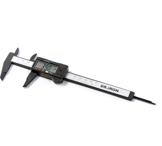 Электронный штангенциркуль Dr. IRON 150 мм Карбон, блистер DR6001