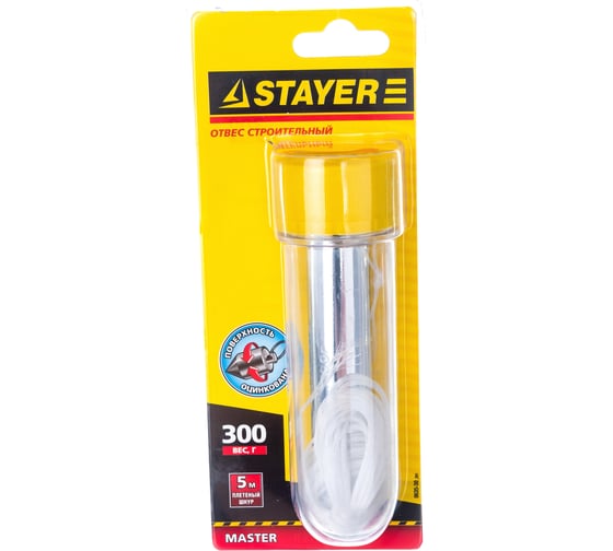 Строительный отвес со шнуром STAYER MASTER 300г 0635-30_z01