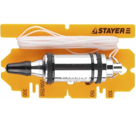 Строительный отвес со шнуром и противоударными ободками STAYER PROFI 600 г 06352-60