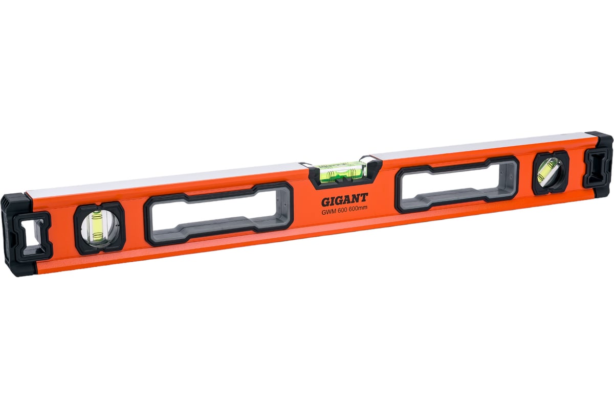 Алюминиевый магнитный строительный уровень Gigant 600мм GWM600 ...