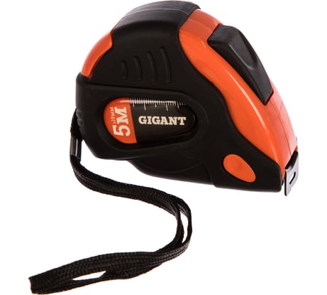 Рулетка Gigant 5x19мм, обрезиненная с автостопом GWA61123