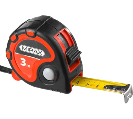 Рулетка в двухкомпонентном пластиковом корпусе MIRAX RX-3 3м 16мм 34013-03-16