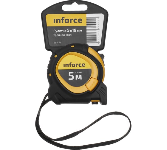 Рулетка с тройным стопом Inforce 5Х19 06-11-70