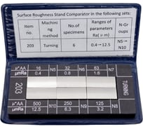 Набор образцов шероховатости поверхности из 6шт, Ra 0.4 - 12.5 GRIFF D125011