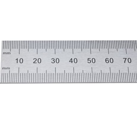 Стальная линейка 300х25х1 мм, шкала 1 мм Kinex (K-MET) 1022