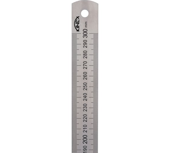 Стальная линейка 300х25х1 мм, шкала 1 мм Kinex (K-MET) 1022