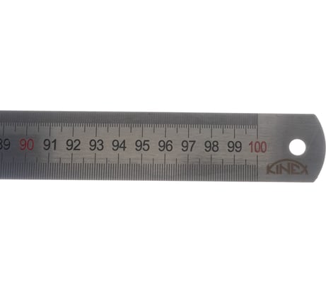 Стальная линейка 1000х30х1 мм, цветная шкала 0,5 мм Kinex (K-MET) 1022-02-100