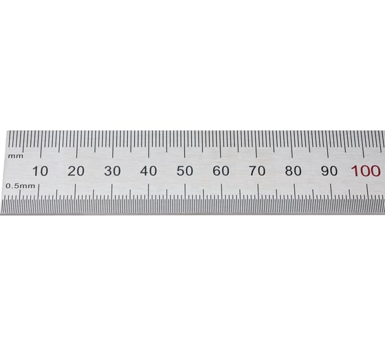 Стальная линейка 1000х30х1 мм, цветная шкала 0,5 мм Kinex (K-MET) 1022-02-100