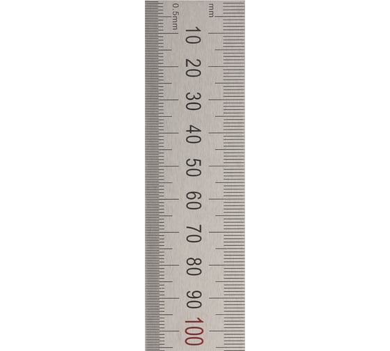 Стальная линейка 1000х30х1 мм, цветная шкала 0,5 мм Kinex (K-MET) 1022-02-100