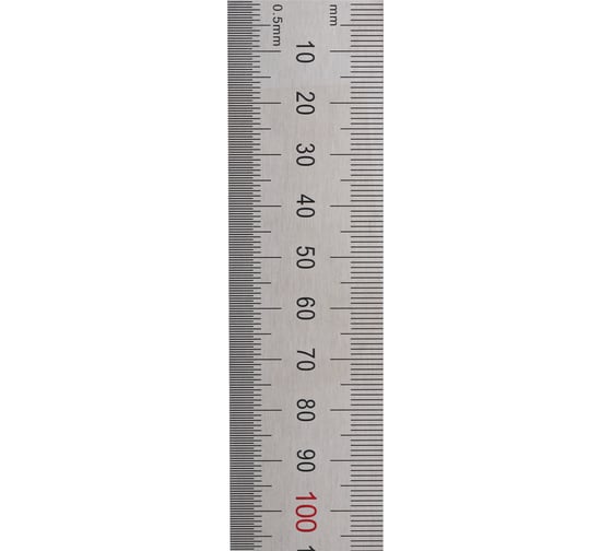 Стальная линейка 500х30х1 мм, цветная шкала 0,5 мм Kinex (K-MET) 1022-02-050
