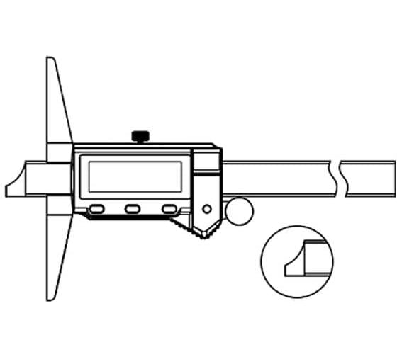 Штангенглубиномер Dasqua цифровой IP67 с Bluetooth 0-200мм/0-8" 2330-3110