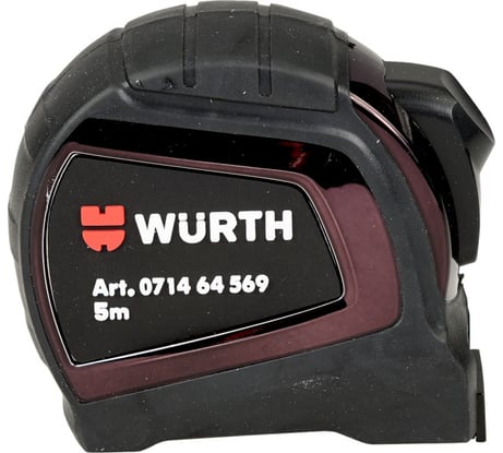 Рулетка 5 м, прорезиненный корпус, с магнитом Wurth 071464 569961    1