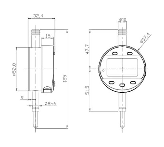 Индикатор Dasqua цифровой 0-12,7мм/0,01мм 5260-1105