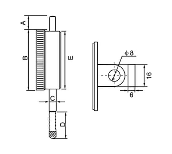 Индикатор Dasqua часового типа IP67, 0-1мм/0,001мм, 5121-2106