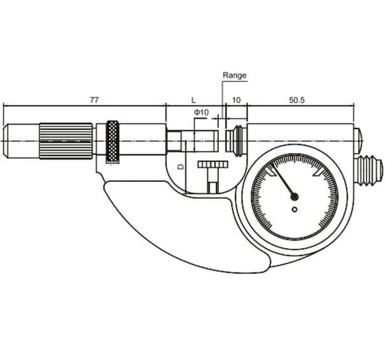 Скоба Dasqua рычажная 75-100мм/0,001мм, 4146-5120