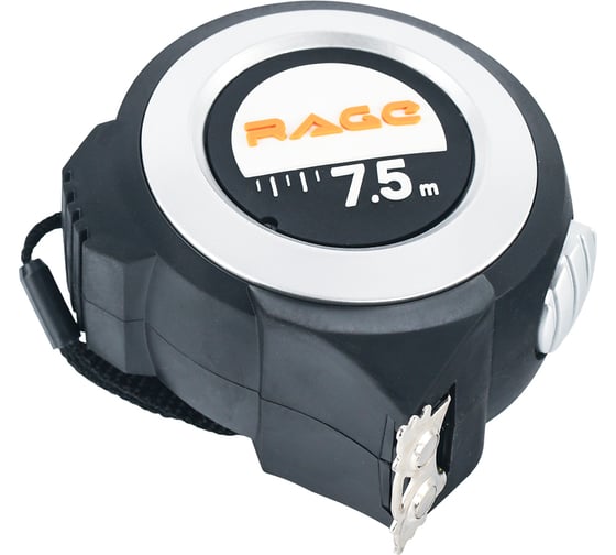 Измерительная рулетка RAGE by VIRA 7.5 м х 25 мм с магнитным зацепом и автостопом 100049