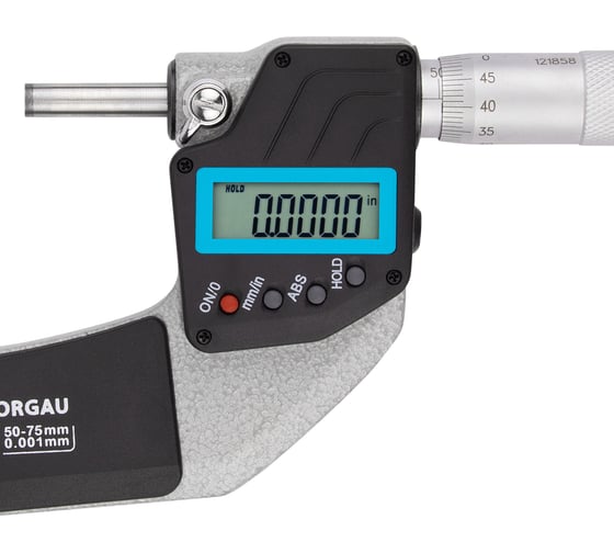 Цифровой микрометр NORGAU 50-75 мм, 0.001 мм, тип NMD-7565D с поверкой 041057075/П