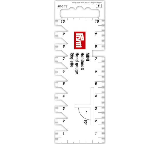 Мини-линейка для разметки и измерения PRYM 11.5 см х 4 см, 1 шт. 610731 152742 1