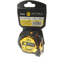 Рулетка Эврика 3м 16мм G металл. корпус с двумя фиксаторами с держателем ER-71316 987264