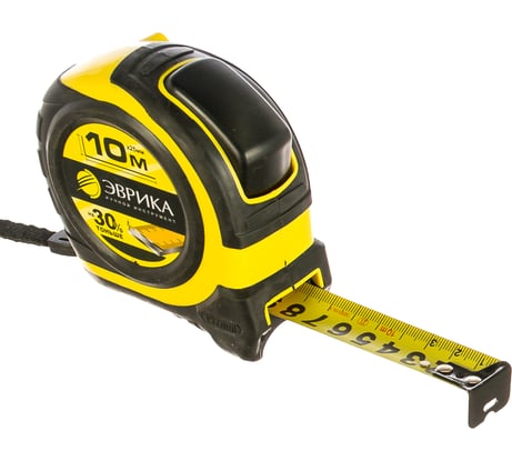 Рулетка Эврика 10м 25мм YELLOW профессиональная Pro-Grade с держателем ER-59125 987317