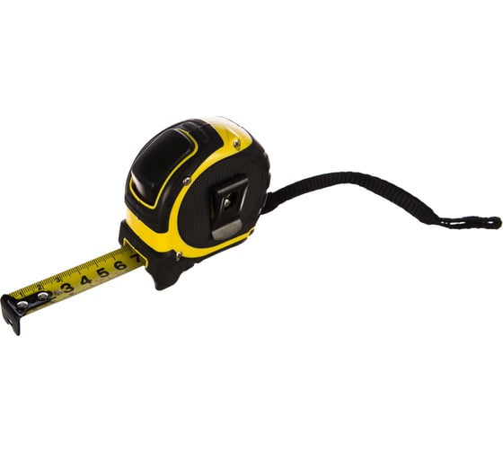 Рулетка ЭВРИКА 5м 19мм YELLOW профессиональная Pro-Grade с держателем ER-59519