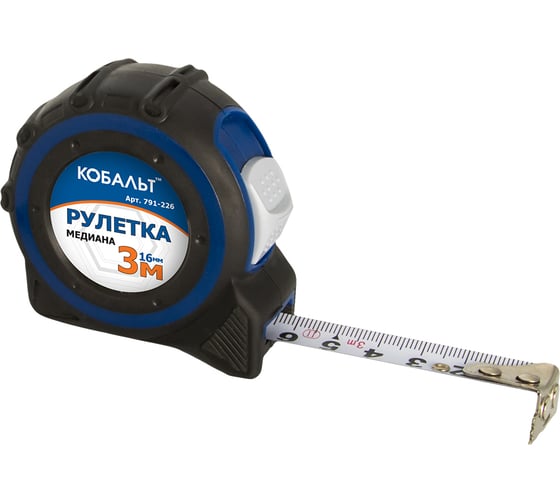 Рулетка КОБАЛЬТ Медиана 3м x 16мм 791-226 1