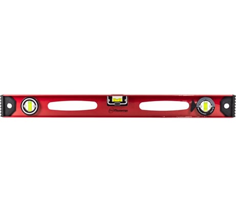 Рельсовый уровень Политех красный, 2 глазка, 1 поворотный, 1.0 м 6027100