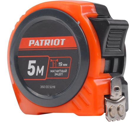 Рулетка Patriot MTP-5-19, ABS-корпус, 5м19 мм 350005019