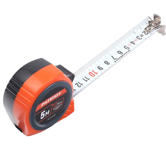 Рулетка Patriot MTP-5-25, ABS-корпус, 5м25 мм 350005025