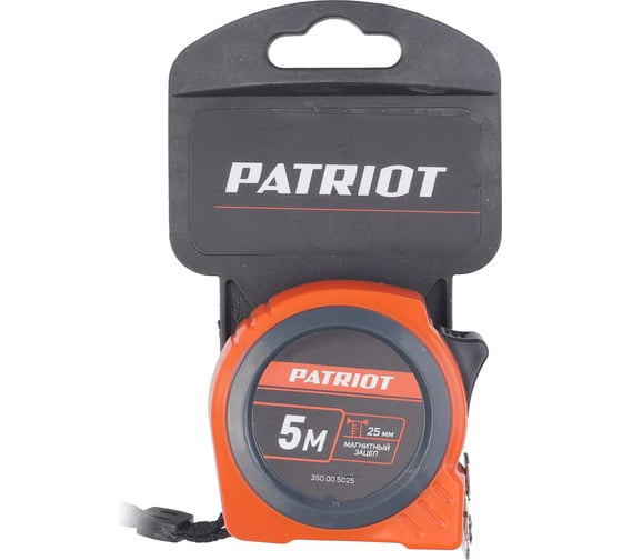 Рулетка Patriot MTP-5-25, ABS-корпус, 5м25 мм 350005025