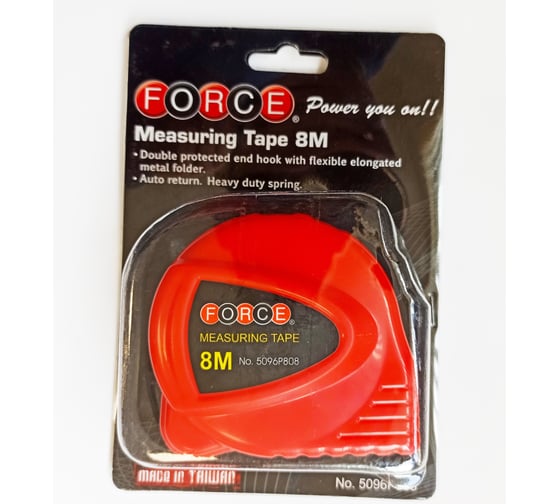 Рулетка 8 метров FORCE 5096P808