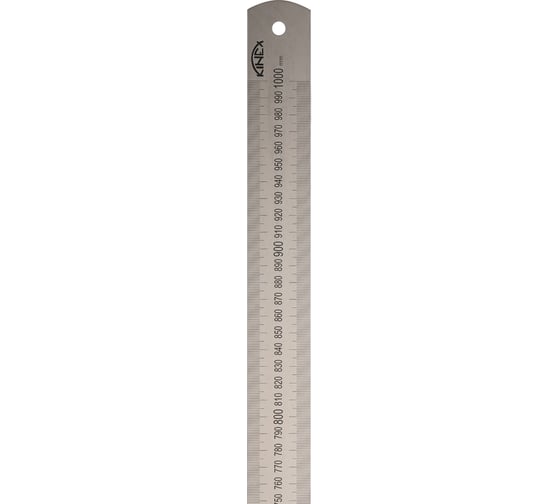 Стальная линейка Kinex (K-MET) 1000х38х1,8 мм, шкала 1 мм 1024