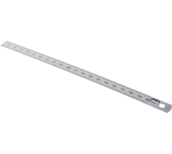 Стальная линейка Kinex (K-MET) 200х13х0,5 мм, шкала 1 мм 1022-1