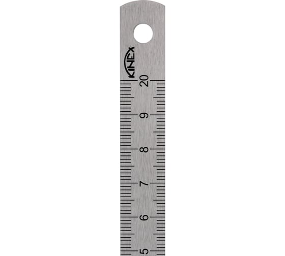 Стальная линейка Kinex (K-MET) 200х13х0,5 мм, шкала 1 мм 1022-1