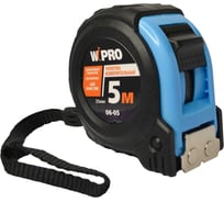 Рулетка WIPRO 5 м*25 мм, АБС-пластик + магнитный упор + резина, толщина 0.115 мм 06-05