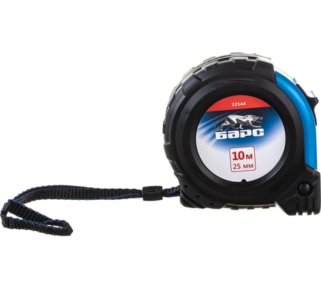 Рулетка БАРС Вектор 10 м х 25 мм, утолщенное полотно, магнитный зацеп 32544