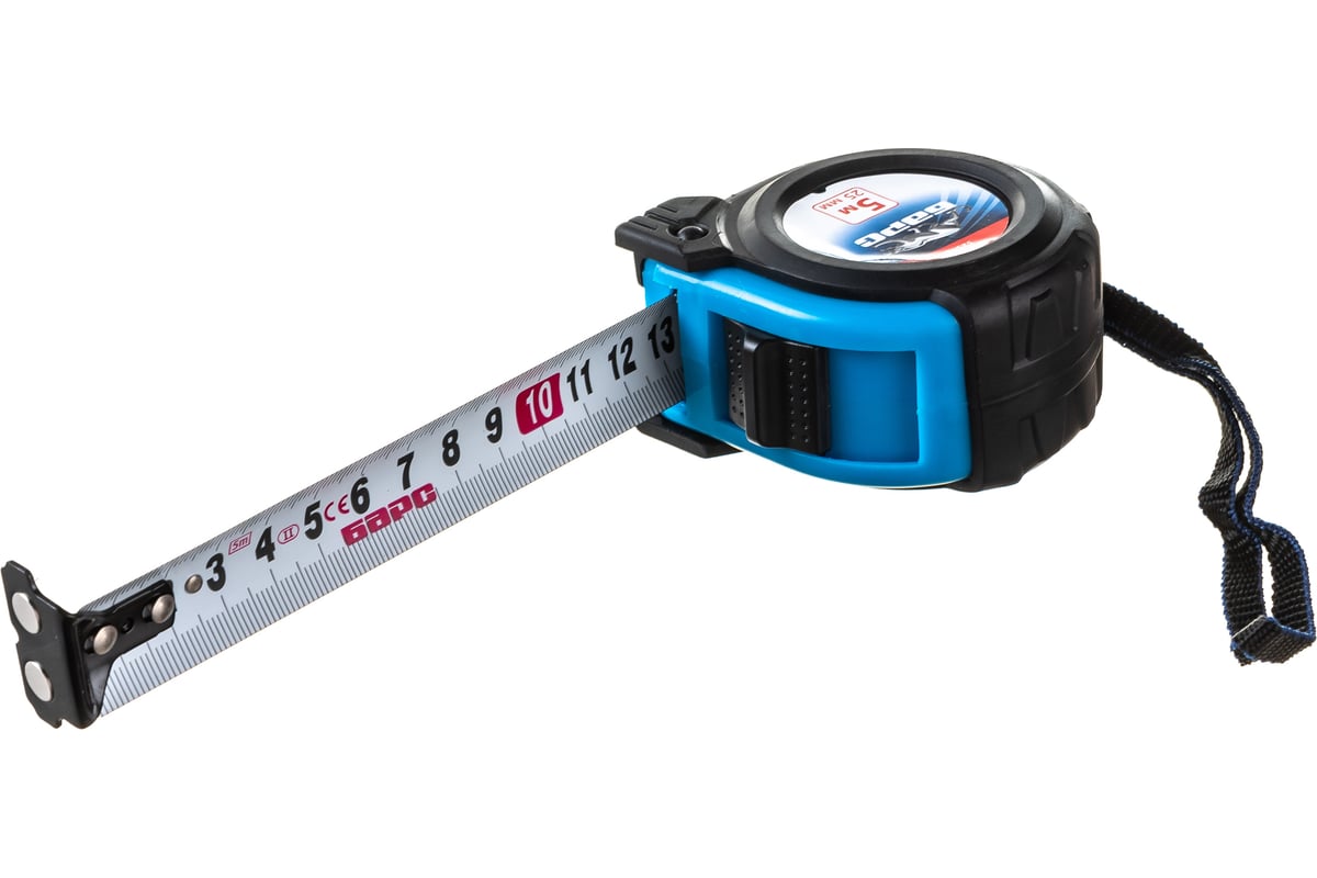 Рулетка БАРС Вектор 5 м х 25 мм, утолщенное полотно, магнитный зацеп ...