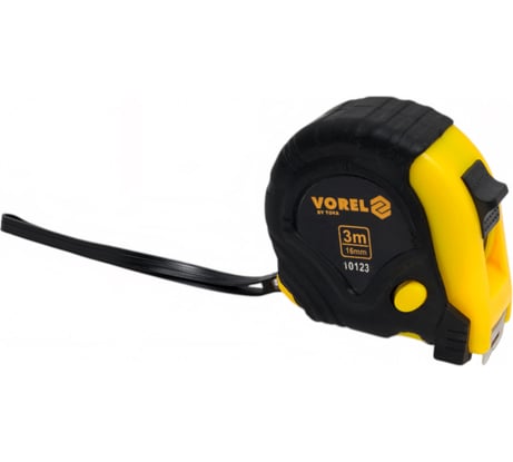 Рулетка VOREL 3м х 16мм с боковым фиксатором 10123