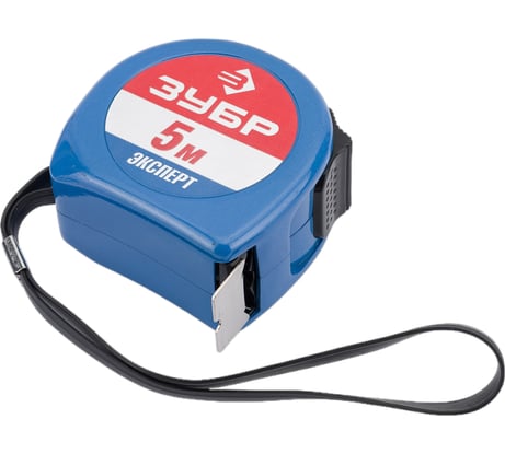 Рулетка Зубр ЭКСПЕРТ, алюминиевый корпус повышенной прочности, нейлон покрытие, компактная эргоном конструкция, 5м/25мм 34058-05-25
