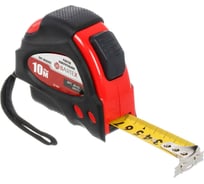 Рулетка BARTEX 10 м, обрезиненный пластик, магнитная, 25 мм, с автостопом, + 2 кнопки 205777