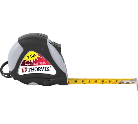 Рулетка Thorvik SMT7525 в обрезиненном корпусе 7.5 м 52894