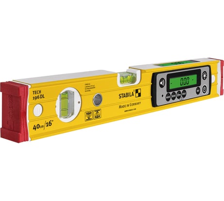 Уровень STABILA tech 196 dl, 40см (ip 67, 1верт.,1гориз., 2 жк диспл.,точн. 0,5 мм/м), шт 19830