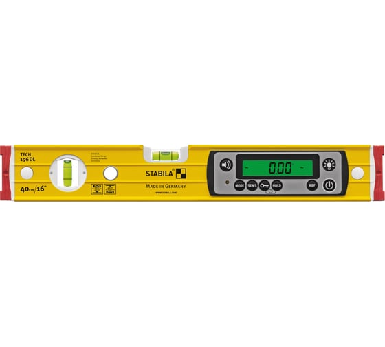 Уровень STABILA tech 196 dl, 40см (ip 67, 1верт.,1гориз., 2 жк диспл.,точн. 0,5 мм/м), шт 19830