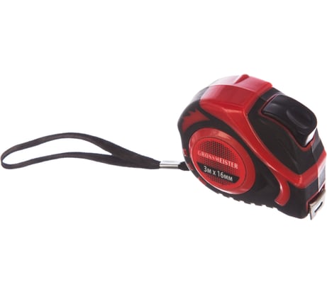 Обрезиненная рулетка GROSSMEISTER "АВТОСТОП", 3м*16мм 009004001