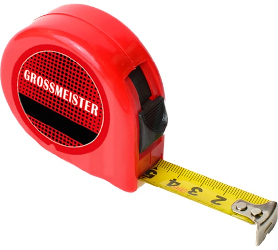 Рулетка GROSSMEISTER пластиковый корпус 7,5м*25мм 009001003 1