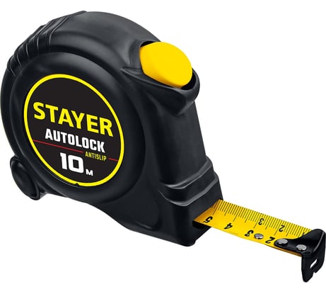 Рулетка с автостопом Stayer AutoLock 10м / 25мм 2-34126-10-25